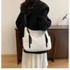 Bolsa de Ombro Único de Grande Capacidade Moda Casual Bolsa Tote para Deslocamento Estilo Coreano Bolsa Transversal para Mulheres