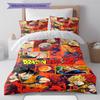 Son Goku Pattern Bedding,Quilt Set Quilt Cover Pillowcase Home Birthday Gift (1 * duvet cover + 2 * pillowcase, without core)