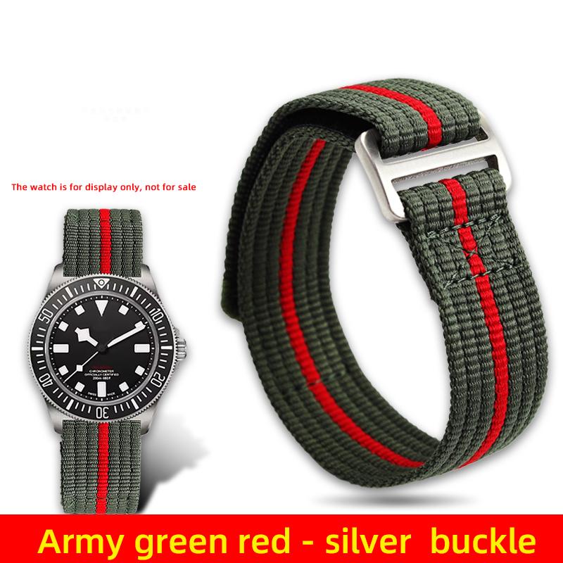 

22mm Military Nylon Strap For Tudor FXD /Biwan/1958 Series M25707 M25717N men s -Hidden Clasp Integrated Dive Canvas Watch Band 22mm Width