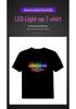 LED Sound Control Music Bar Flashing Luminous Short Sleeve T-shirt for Trendy Clubbing Men and Women.