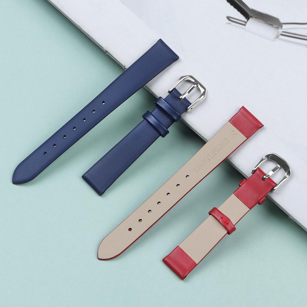 6mm 8mm 10mm 12mm 13mm 14mm 16mm 17mm Cowhide Leather Watch Strap Ultra Thin Soft Bracelet for Women Men Universal Wrist Band