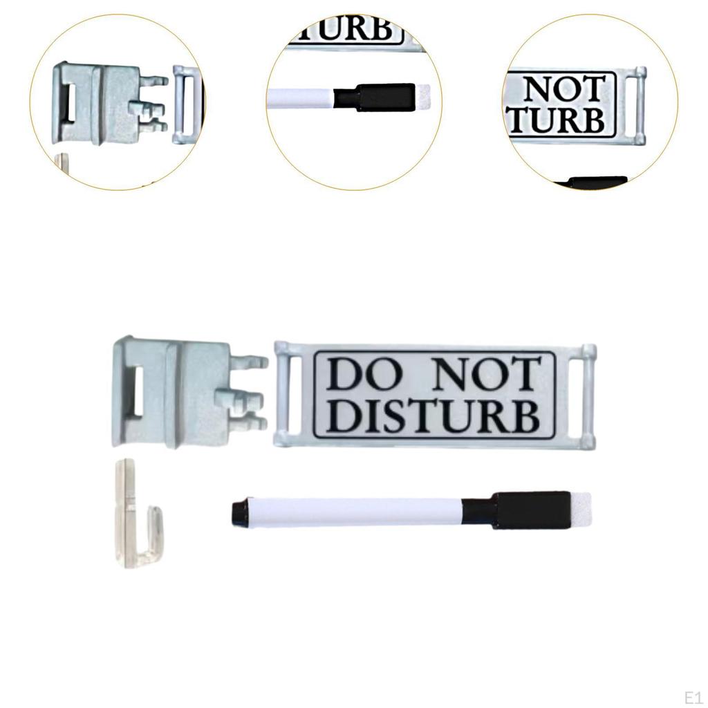 Do Not Disturb Sign Privacy Door Installation with Erasable Pen Double Sided Hanger Plaque