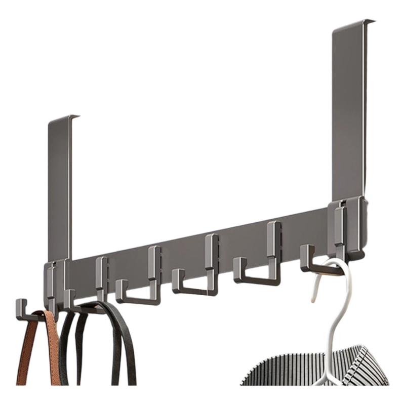 

Drillless Door Back Hook Sturdy Carbon Steel Rusts Resistant Hanger For Heavy Coat Jackets Entryway