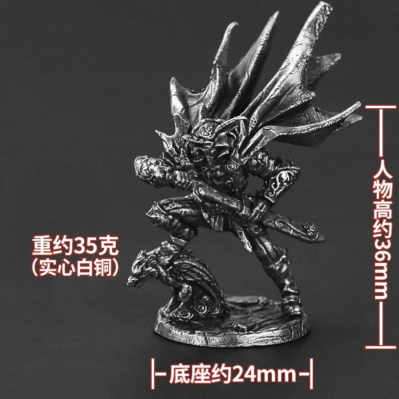 Alloy Undead Skeleton Soldier Figures Ancient Warrior Model Board Game Chess Pieces Desktop Ornament Car Decor Gift