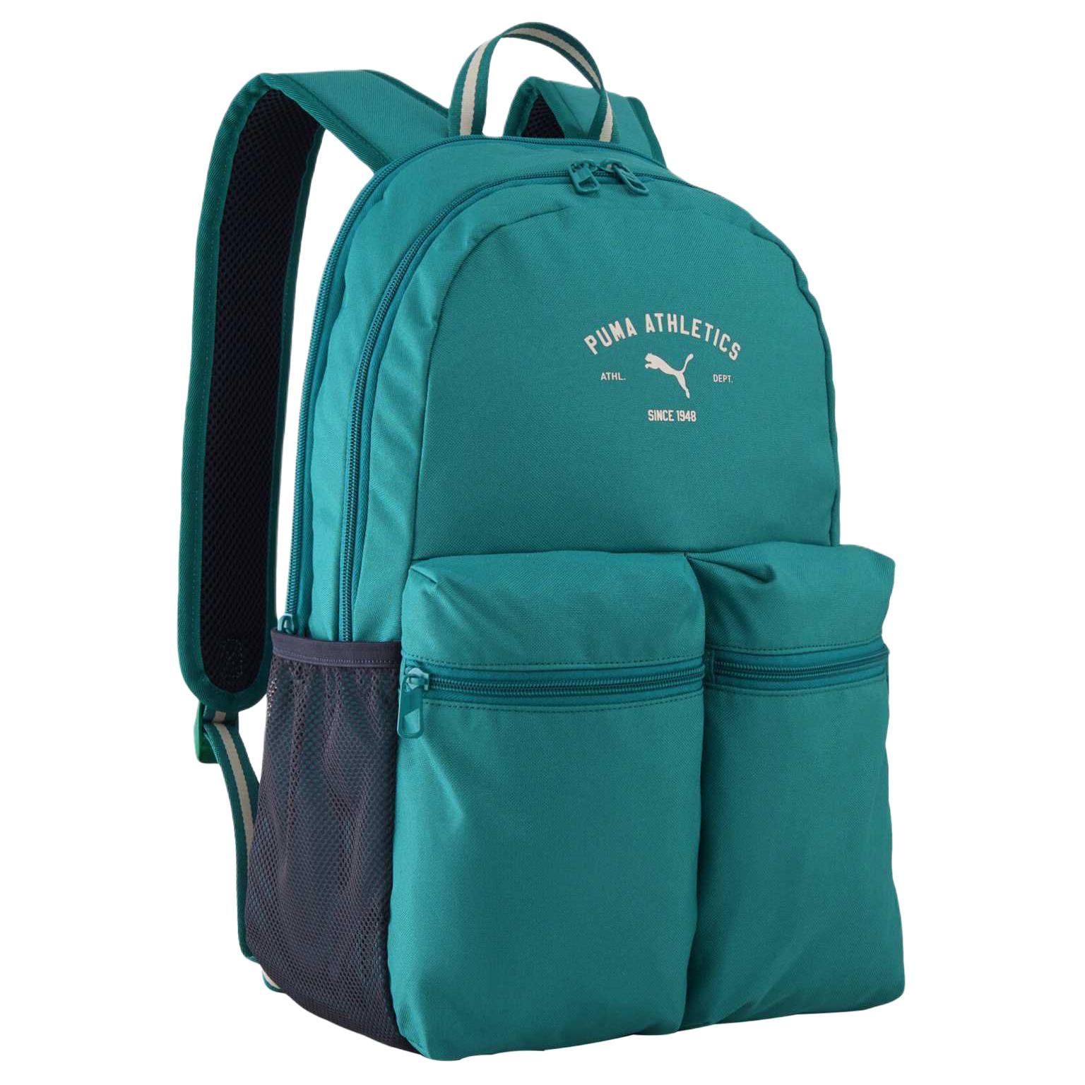 Puma 19L Outdoor Travel American Vintage Fabric Backpack Unisex Backpack Emerald 09219229 Emerald Green