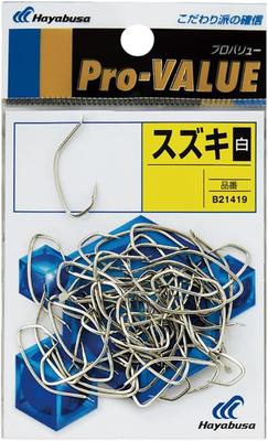 Hayabusa Pro Value Suzuki Haken, Weiß, B21419-16 Angelhaken