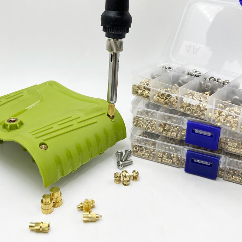 Wärmeeinsatzmutter Edelstahlschraube TS100 Lötkolbenspitze Einsatz Innengewinde Kopf Messing Heißschmelzeinsatz Muttern Bolzen Einsetzen