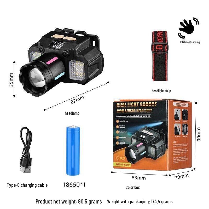 

Pailide MF636 Multi-Function Rechargeable Headlamp