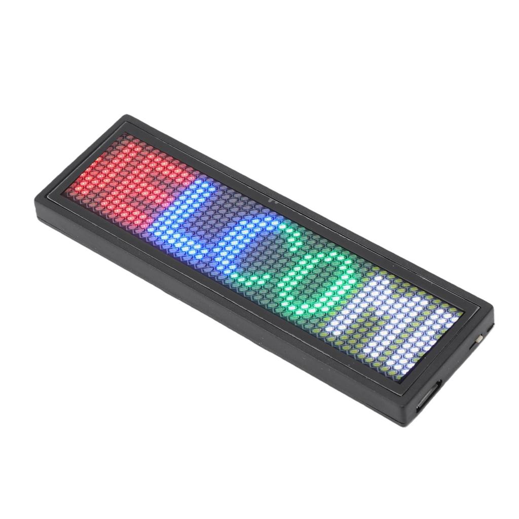 Color LED Name Badge 12x48 Pixels APP Control Programmable Name Sign Reusable Price Tag for Restaurant Store Exhibition