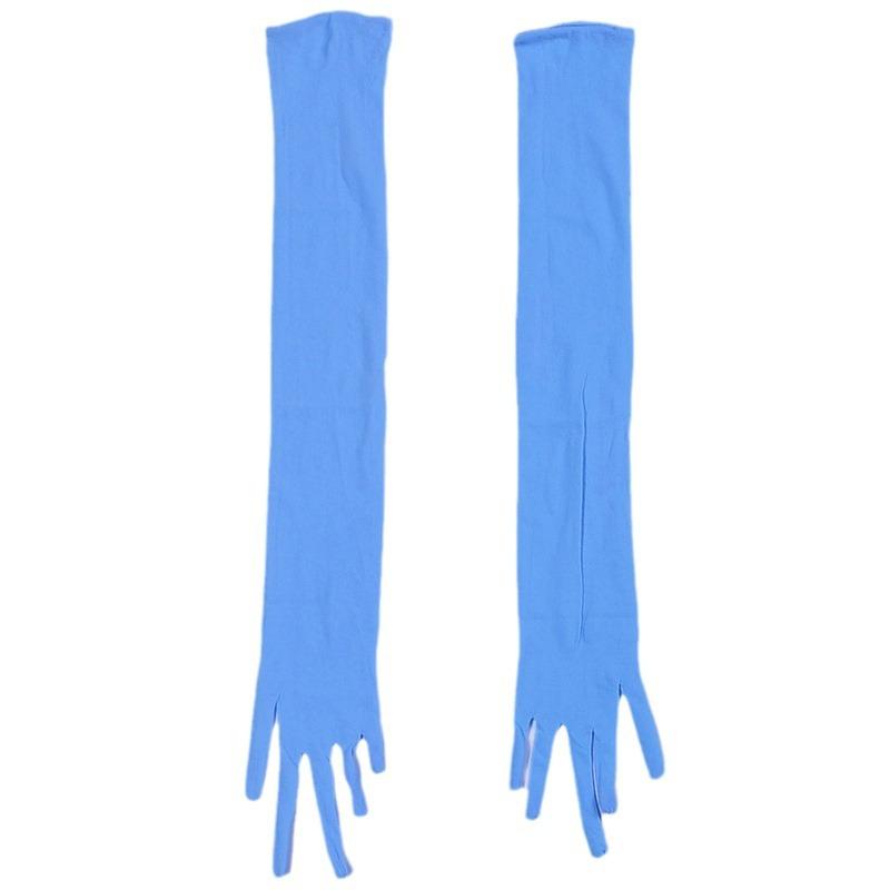 Stockings Gloves912Needle Oil Glossy High Elastic Fingerless Gloves Ultra-thin Black Silk Smooth Sunscreen Bride Sexy Five-finge