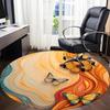 1pc Butterfly Flow Office Round Area Rug, Indoor Mat Suitable ForOffice, Under Office Chairs Bedroom Living Room Home Decor, Room Deco  D037