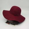 Foreign Trade Export Autumn And Winter Black Camel Woolen Top Hat Big Brim Wavy Felt Hat British Hepburn Retro
