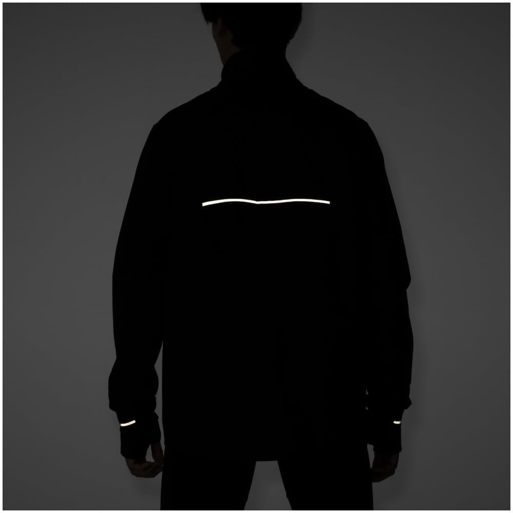 Mizuno Running Wear Thermal Charge Water Reflective Black Jacket, Repellent, Rest, Recovery, Print, J2MEB502, Men's,