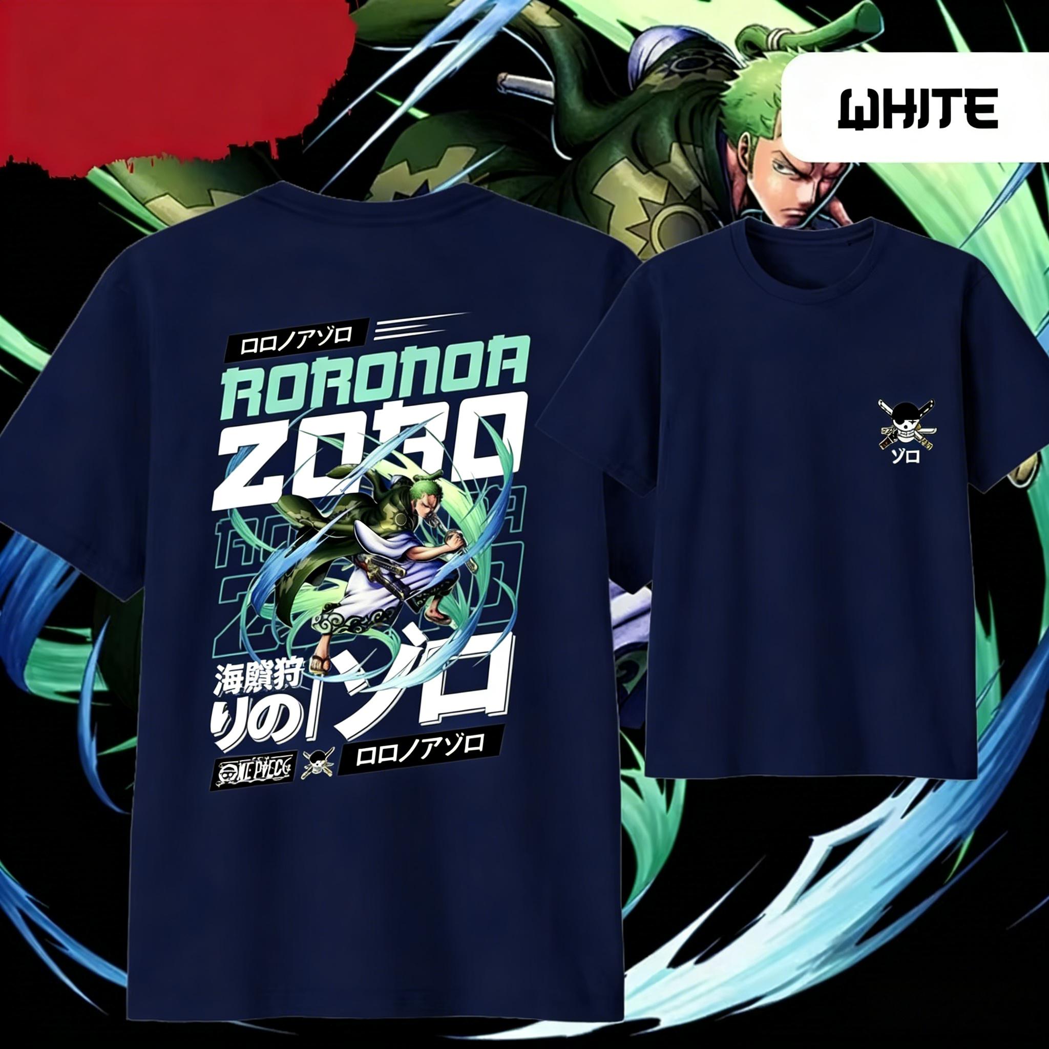 

2026 Summer Anime One Piece Roronoa Zoro Printed Cotton Tshirt KidsUnisexsWomens Harajuku Clothing Fashion Casual Tshirt Y2k S