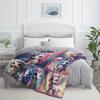 Cute Rainbow Unicorn Flannel Throw Blanket Cartoon Pegasus Patchwork Kids Bed Sofa Blanket