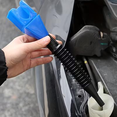 Draagbare Opvouwbare Telescopische Olie Trechter met Snelkoppeling Mondstuk - Duurzaam ABS, Handsfree Gieten voor Auto, Vrachtwagen, Motor
