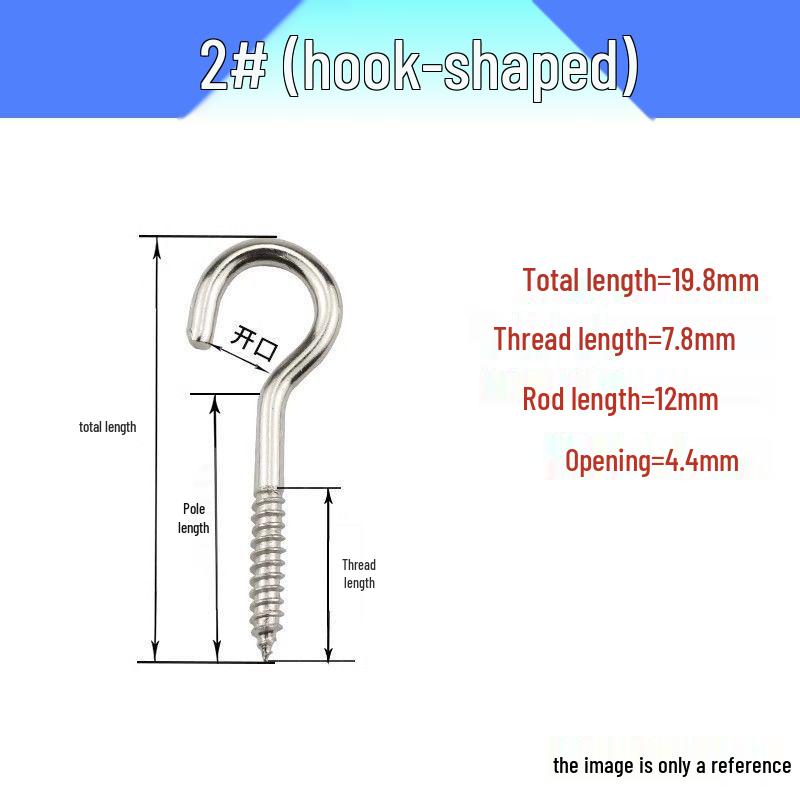 Nickel-Plated Self-Tapping Eyelet Hook Screw