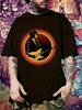Rock Music Graphic T-shirt - Black Casual Short Sleeve Tee with Guitarist Design