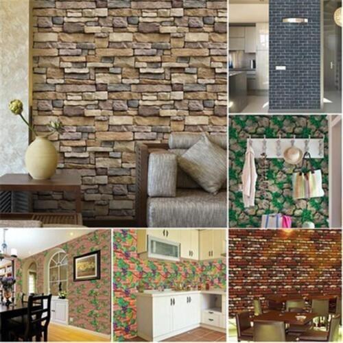 Brick Pattern 3d Wallpaper Background Tv Wall Sticker Homebedroom Decor 10045cm
