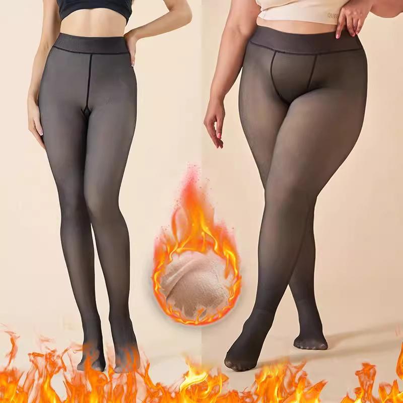 Plus Size Warm Winter Tights 120Kg Sexy Pantyhose Women Fake Stockings Skin Effect Thick Translucent Leggings For All Seasons