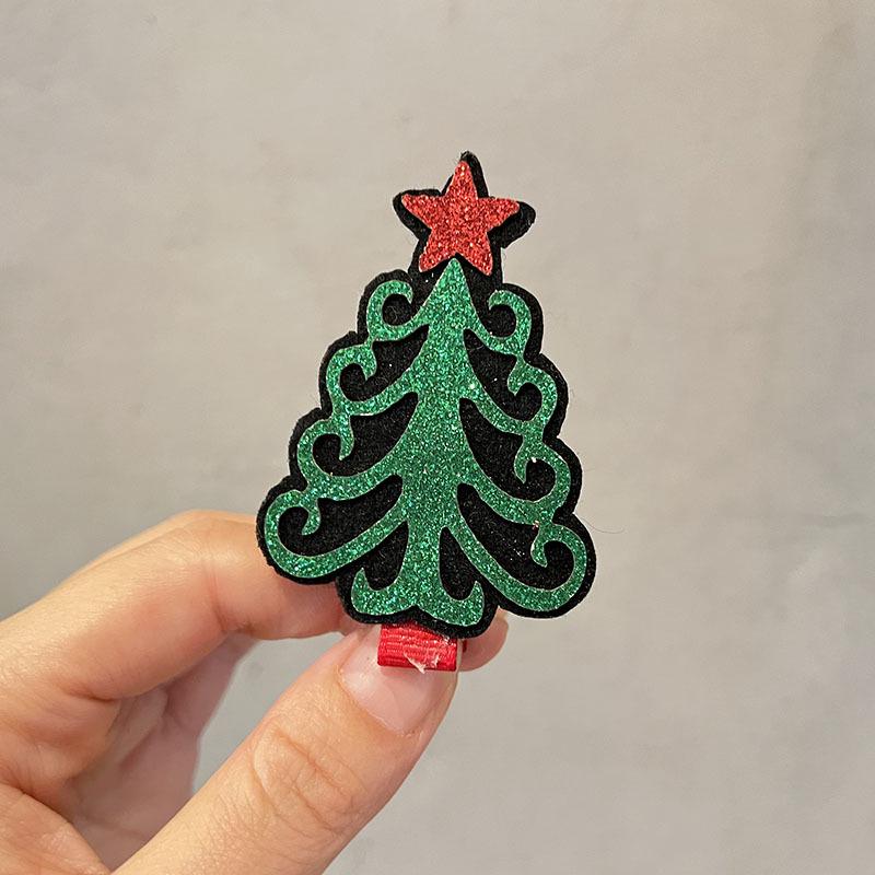 2023 Christmas Tree Hair Clips for Girls - Festive Bangs & Side Hair Accessories for Children