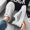 Little White Shoes Summer Mesh Breathable Hollow Thin Comfortable Board Shoes Teen School Style Fashion Korean Version Skateboard Shoes
