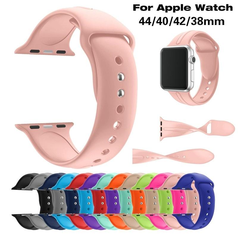 Correa de silicona suave para aplicaciones Iwatch Sports Replacement para Apple  Watch 38/40mm 42/44mm Series 4 3 2 1 comprar a buen precio — entrega  gratuita, reseñas reales con fotos — Joom