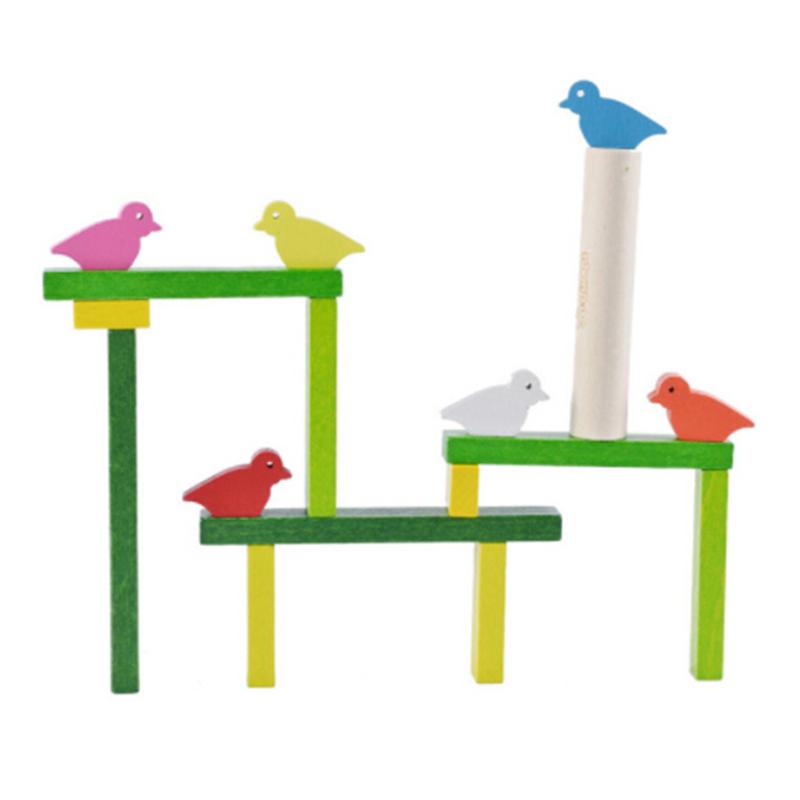 Balance Stacking Game Bird Building Blocks Multicolor Wooden Toys Children's Birthday Present Intell