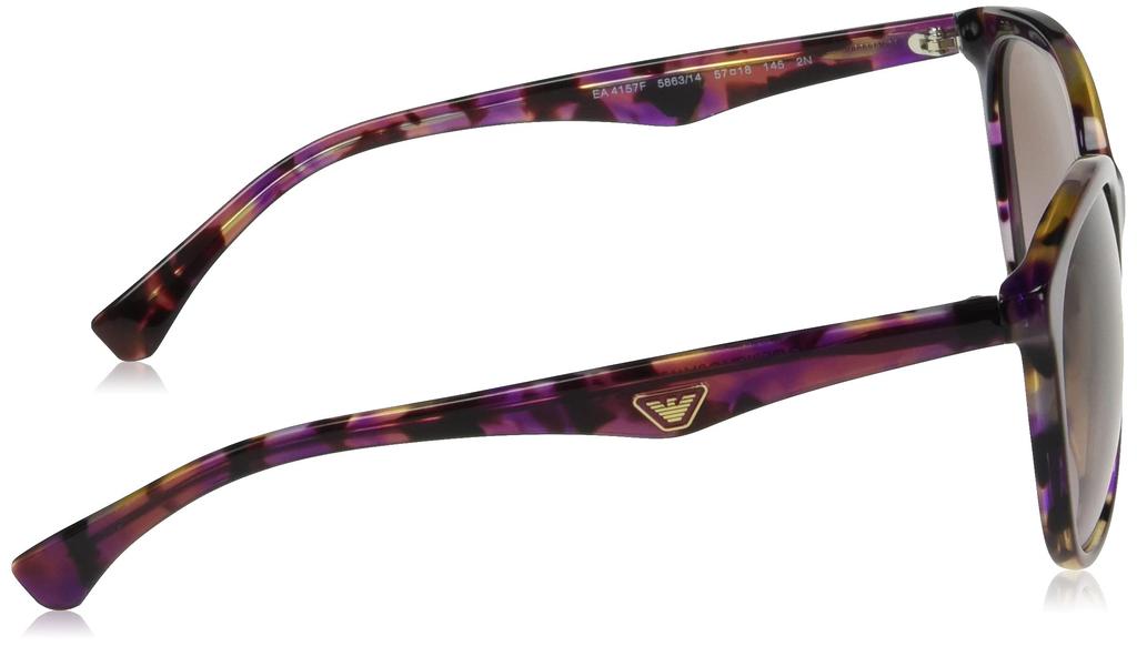 Emporio Armani EA4157F Violet Violet 57 Women's Sunglasses, Havana/Gradient Lens,