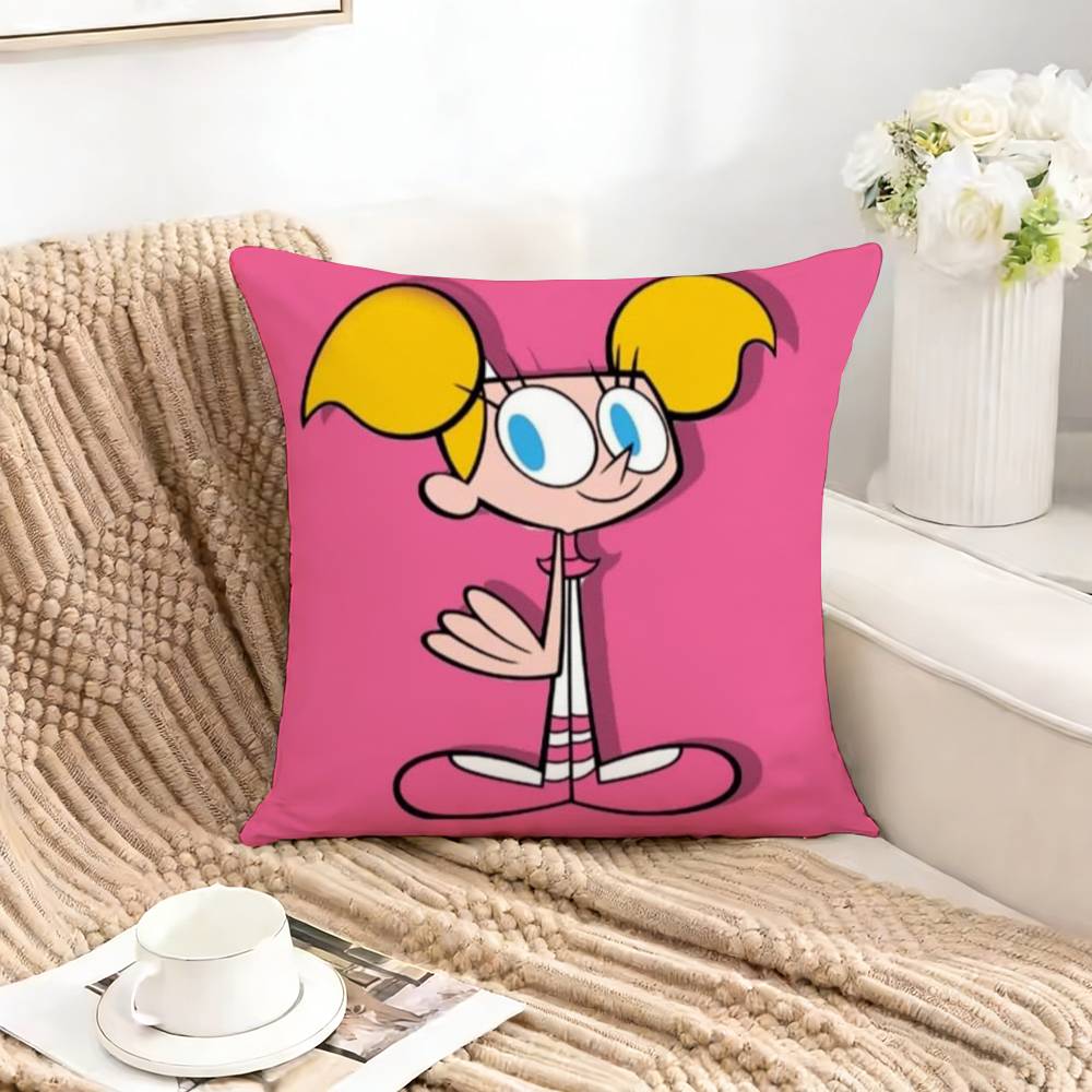 

DDexters LLaboratoryDL Pillow Case Square DoubleSided Sofa Cushion Cover Bedroom Bedside Pillow 30X30cm