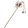 [Miaomyoa] Kanzashi (Japanese Hair Ornament), Single Hair Stick, for Japanese Clothing, Formal Kimono, Etc., Metal, Antique, Exotic, Flower Motif,