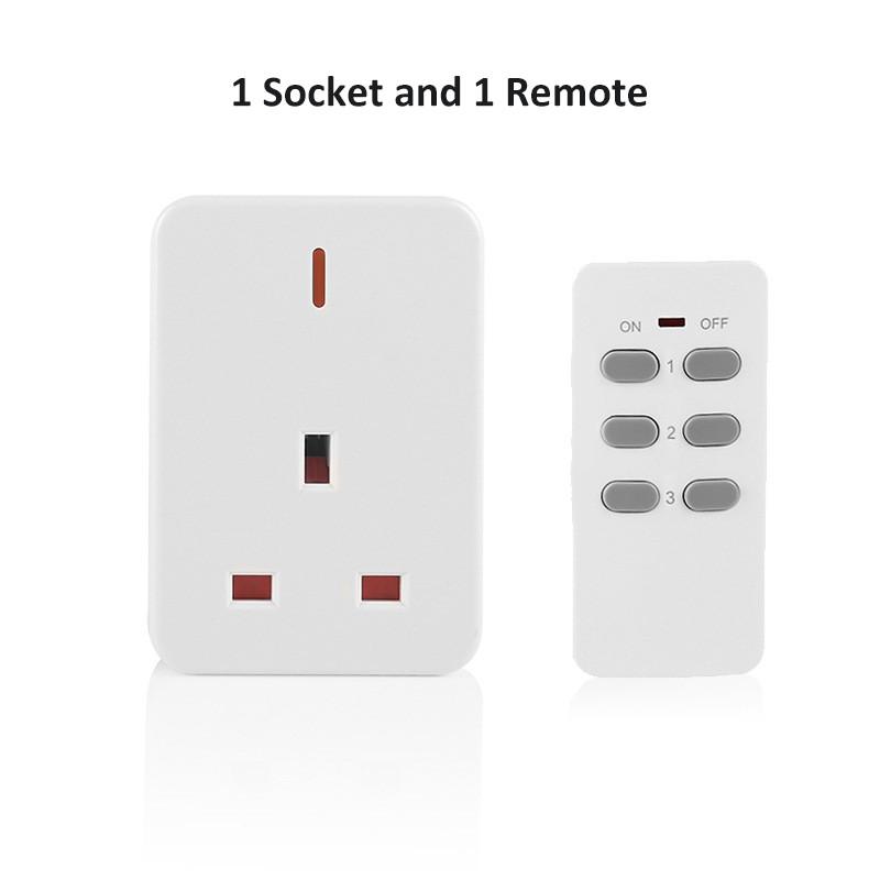 30m/100ft Long Range Remote Control Plug Socket 13A/3000W Heavy Duty Wireless Light Switch