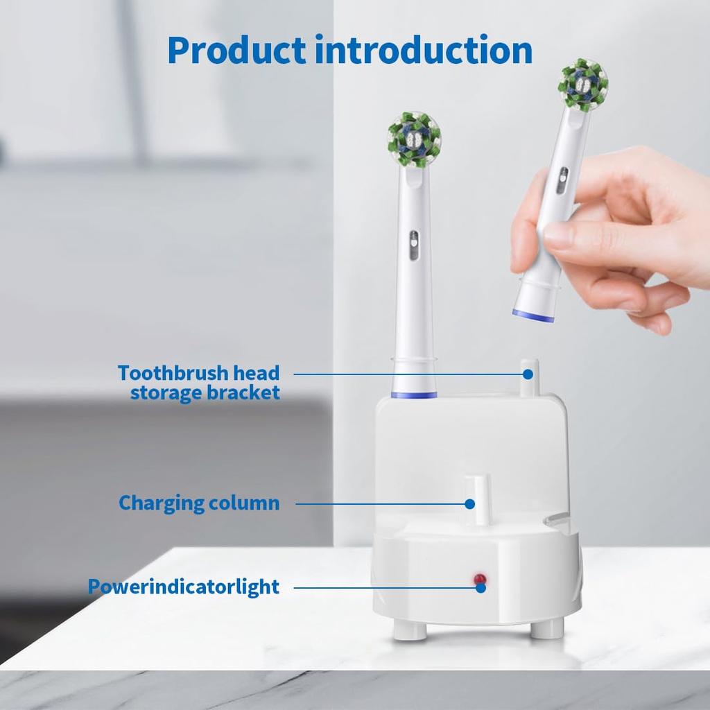 Ta elektryczna ładowarka ścienna do szczoteczki do zębów jest kompatybilna również z większością modeli szczoteczek do zębów IO i Pulse Oral-B/Braun.. Jego