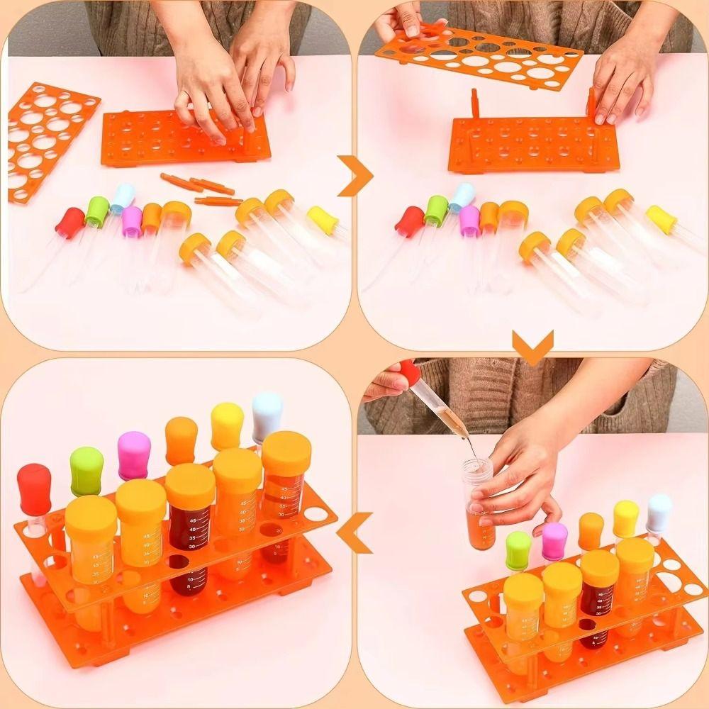 Learning Plastic Droppers Centrifuge Tube Holder Science Test Tubes Kids Test Tubes  Student Use