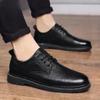 Fashion Men's Leather Shoes Round Toe Non Slip and Waterproof Height Increasing Male Casual Shoe Common In Promotion Designer Size 45 Pu