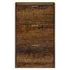 342555 vidaXL Armoire à chaussures Chêne fumé 63x24x103 cm Bois d'ingénierie