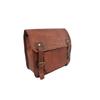 Motorcycle Real Brown Leather 1 Saddle Bag Tool Pouch Swing Arm Luggage Side Bag