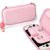 Pink Cherry Blossoms Shell Portable Carry Bag for Switch OLED PU Waterproof Pouch Case Storage Cover Box for Switch
