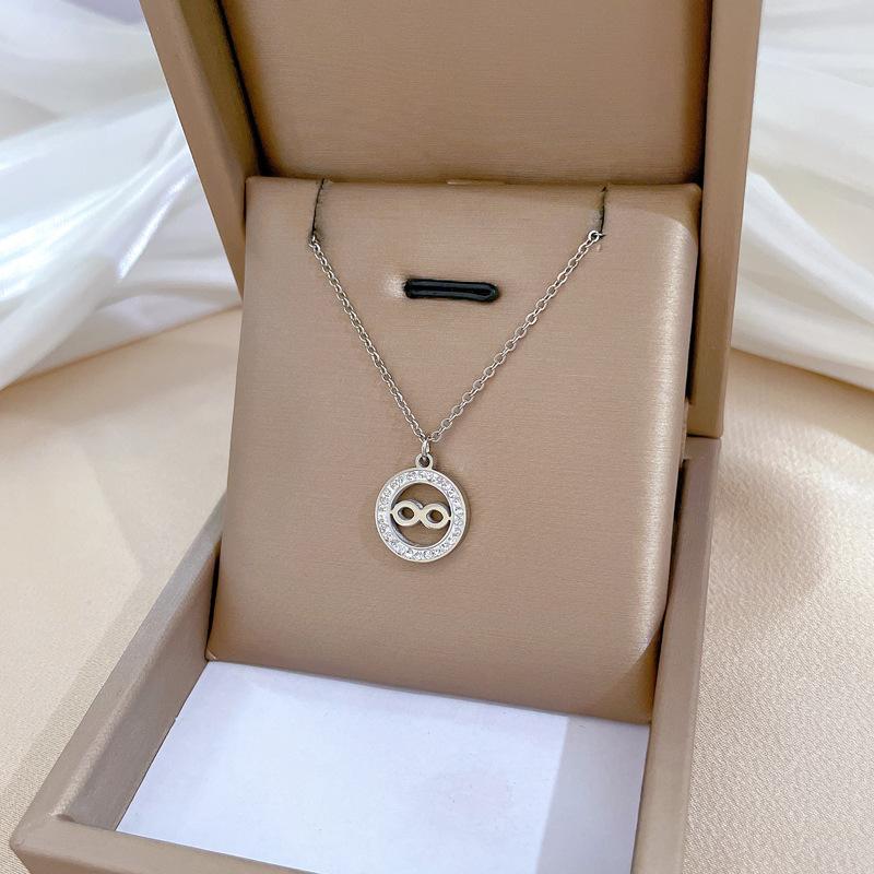 Geometric Planet Personality Minimalist Wind Furnace Real Gold Necklace Female Collarbone Chain