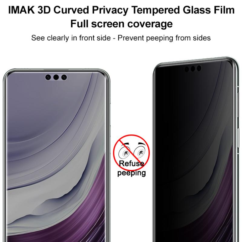 For Huawei Mate 70 Pro Plus Glass IMAK 3D Curved Privacy Tempered Glass Full Screen Coverage Film