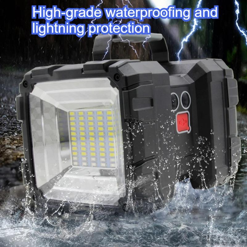 8000mAh Rechargeable Spotlight 2000 Lumens Handheld Hunting Flashlight LED Spot Light Double Head LED Searchlight for Camping