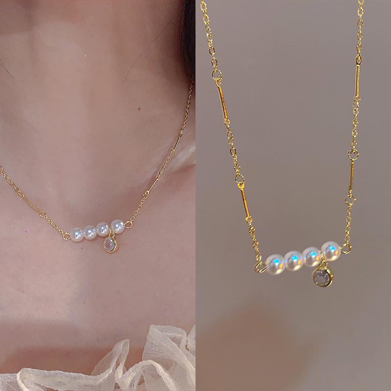 2023 Summer Luxury Pearl Choker - Gold-Plated Clavicle Necklace for Women