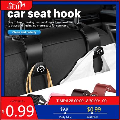 2025 Hot 2/4pcs Car Seat Back Hook Headrest Storage Hanger Holder For Mazda Atenza Axela MX30 CX30 CX3 CX9 MX5 RX8 RX7