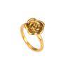Light Luxury Retro High-end Ring Titanium Steel Does Not Fade Women's Niche Design Ring Stainless Steel Open Jewelry Flower