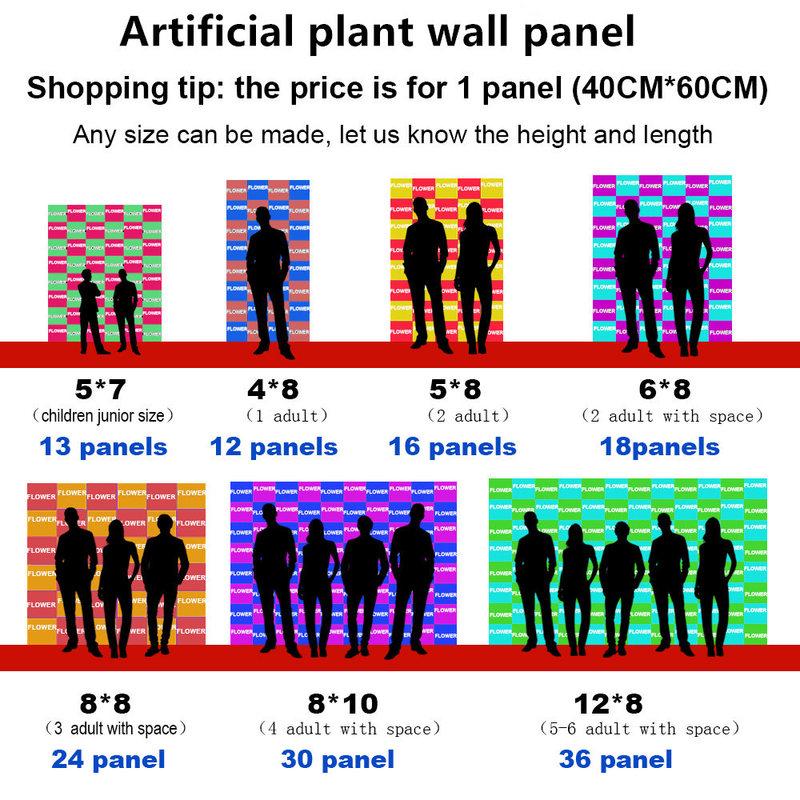 Beautiful Green Garden Artificial Plant Lawn DIY Background Wall Simulation Grass Leaf Fence Panel
