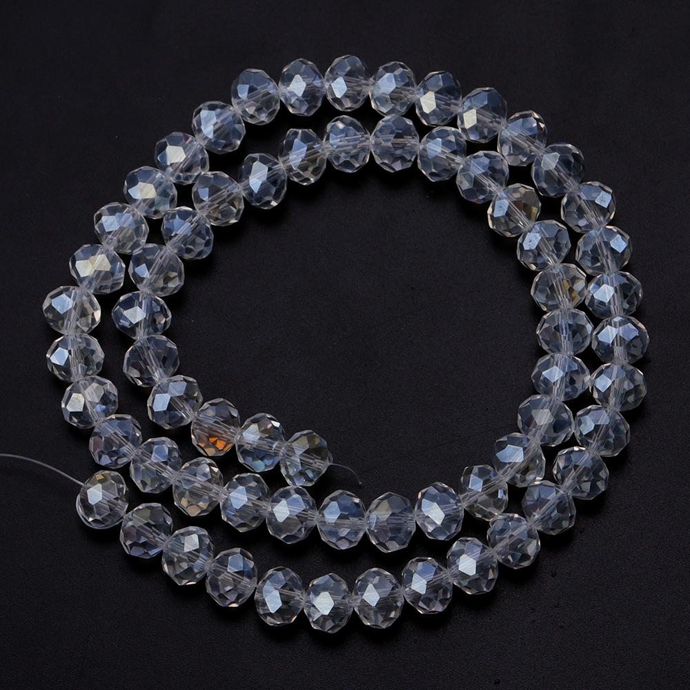 3/4/6/8/10mm Austria Faceted Glass Crystal Beads White Loose Spacer Beads For Jewelry Making DIY Bracelet Necklace Accessories