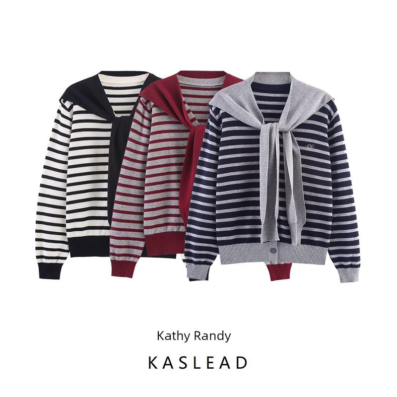 Kaslead New Women clothes Western Style Fashion Simple and Versatile Configuration Scarf Embroidery Knit