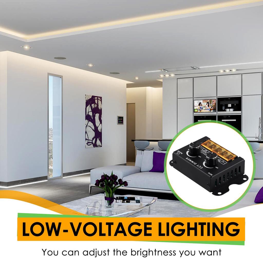 Pmjekiyh LED Controller DC 5-24V 15A Dimmable CCT Dual Color Temperature LED Strip Controller LED Light Box Sign
