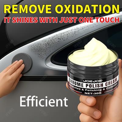 Chrome Refinish Repair Paste, Restore Chrome Surfaces, Maintenance Kit, Polishing Set for Car Windows, Badges,Long-Lasting Shine