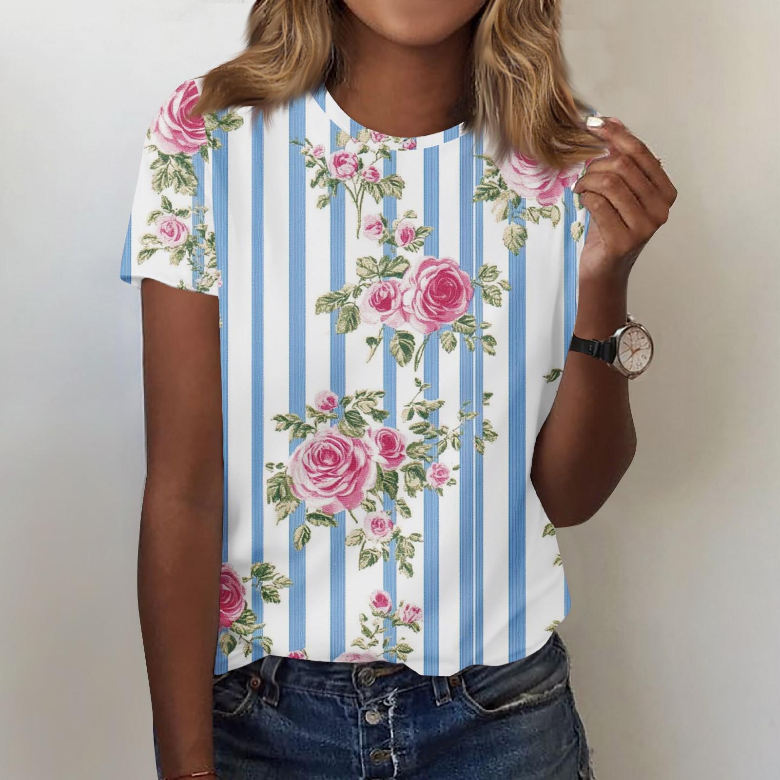 

Женская мода повседневная футболка с круглым вырезом и короткими рукавами, топ, футболка, топ XL